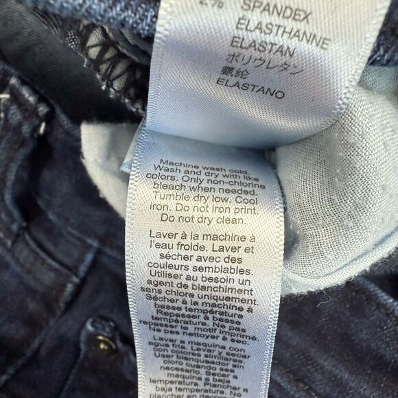 Gap Dark Wash Denim Blue Jeans Skinny Leg Ankle Cuffed 2/26 Jegging Stretch - Picture 7 of 10